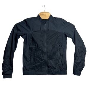 Lululemon Black Full Zip Nylon Windbreaker Jacket Size 6